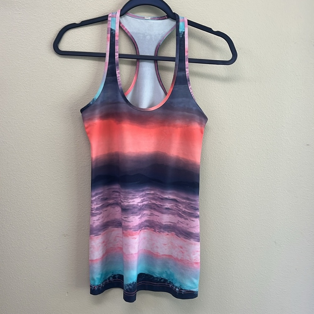 lululemon athletica Multicolor Striped Racerback Tank